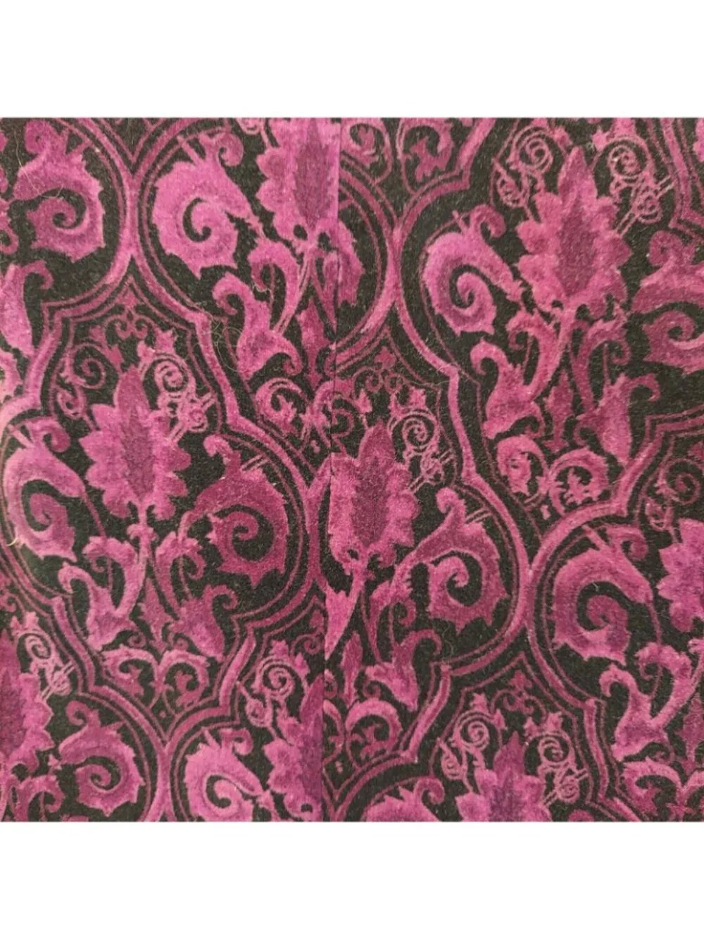 VTG Karen Scott Velvet Cotton Blazer Black Purple filigree Women 14 Career Retro